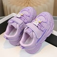 thumbnail image 5 of Karoyedx Girl Shoes Kids Sneakers School Shoes Walking Running Toddler/Big/Little Kid Hook & Loop Breathable Mesh Non-Slip Lightweight Purple Size,6, 5 of 6