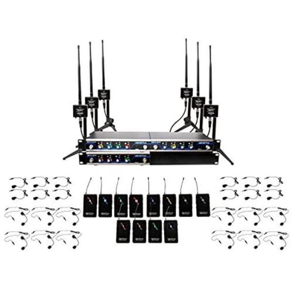Vocopro BOOSTPLAY12 12 Channel Dual Wireless Microphone Antenna, Black