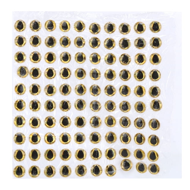 100 Uds. Ojos de señuelo de pesca en forma de gota ojos de pez falsos para hacer cebo de pesca dorado 6MM