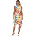 thumbnail image 6 of HELLHERO Ribbon Sleeveless Sundress, Side Pockets Summer Sleeveless Dress with Irregular Hem Asymmetric for Party, 6 of 8