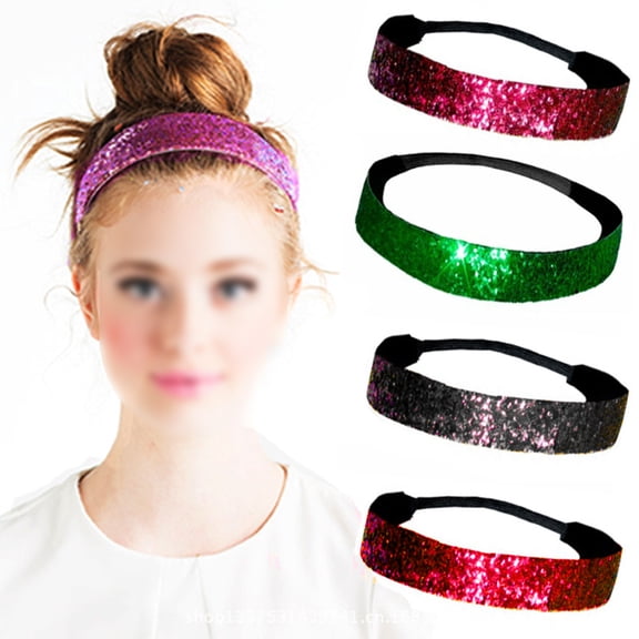 MEIBUTYUP Assorted Color Elastic Headbands for Women and Girls, 7 Pieces Vibrant Stretchy Hair Bands for Decoration