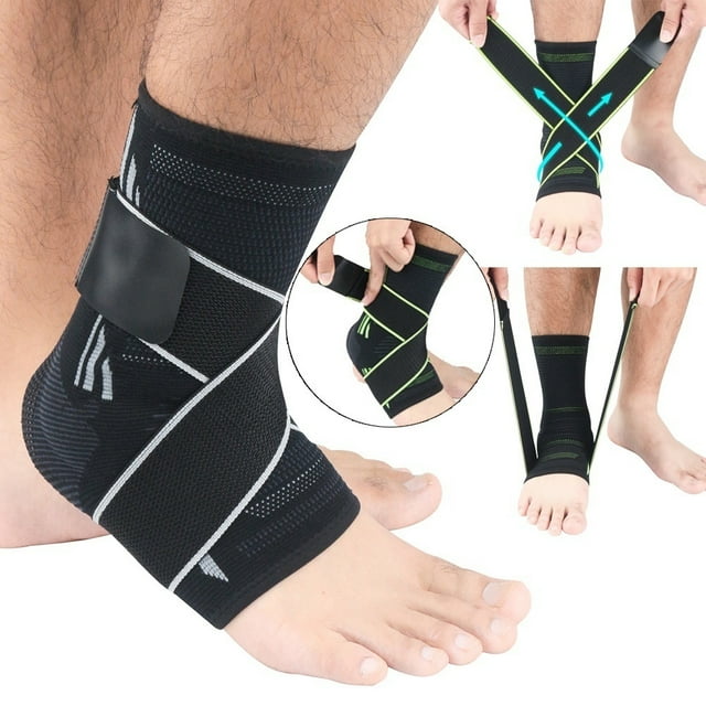 Ankle Brace Compression Sleeve Relieves Achilles Tendonitis Joint Pain Plantar Fasciitis Sock with Foot Arch Support for Sports