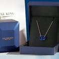 thumbnail image 5 of Gem Stone King 14K Yellow Gold Blue Created Sapphire Pendant Necklace | 5.00 Cttw | Gemstone September Birthstone | Oval 11X9MM | Gold Necklace for Women | With 18 inch Gold Chain, 5 of 6