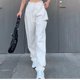 thumbnail image 5 of Pantalones vaqueros de moda informales de cintura media lisos con bolsillos lavados y rectos para mujer Fridja  hfkajh103261, 5 of 9