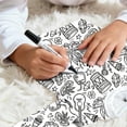 thumbnail image 5 of JAJAHO Boys Girls DIY Doodle Coloring Hand Painted Outfits Carnival Cartoon Print Long Sleeve Top Pants Set For Kids 2-10 Years Home Clothes 2 Piece Stylish Outfit, 5 of 7
