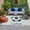 Black, White, Blue, variant on Circle Footballs Striped Outdoor Rug for Patio/Deck/Porch, Non-Slip Large Area Rug 3 x 5 Ft, Black White Stripes Geometric Indoor Outdoor Rugs Washable Area Rugs, Reversible Camping Rug Carpet Runner