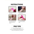 thumbnail image 4 of 24Pcs Press On Nails,Burgundy Solid Ballet Nail Glitter French Butterfly Manicure Wearable, 4 of 4