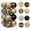 Black, variant on 16-Pack Red Painted Christmas Ball Ornament Set, Coordinated Hanging Baubles with Glitter, Stripe and Snowflake Designs, Christmas Tree, Wreath, Garland, Holiday Party and Home Decor
