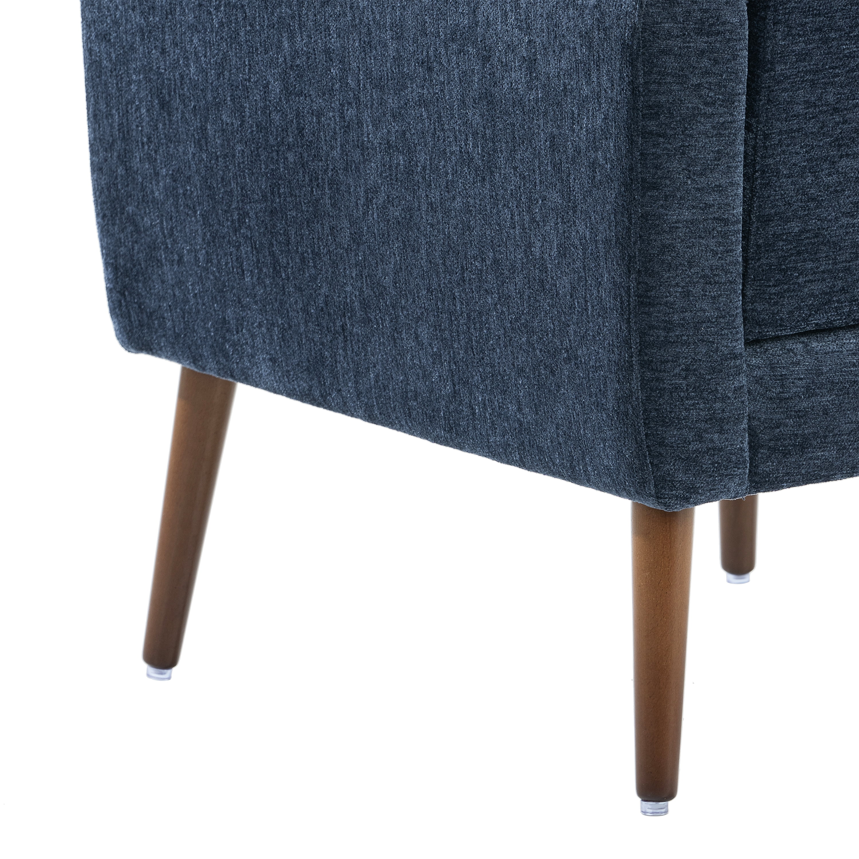 Aukfa Modern Accent Chairs,Chenille Arm Chairs for Living Room w/ Pillow for Bedroom,Dark Blue