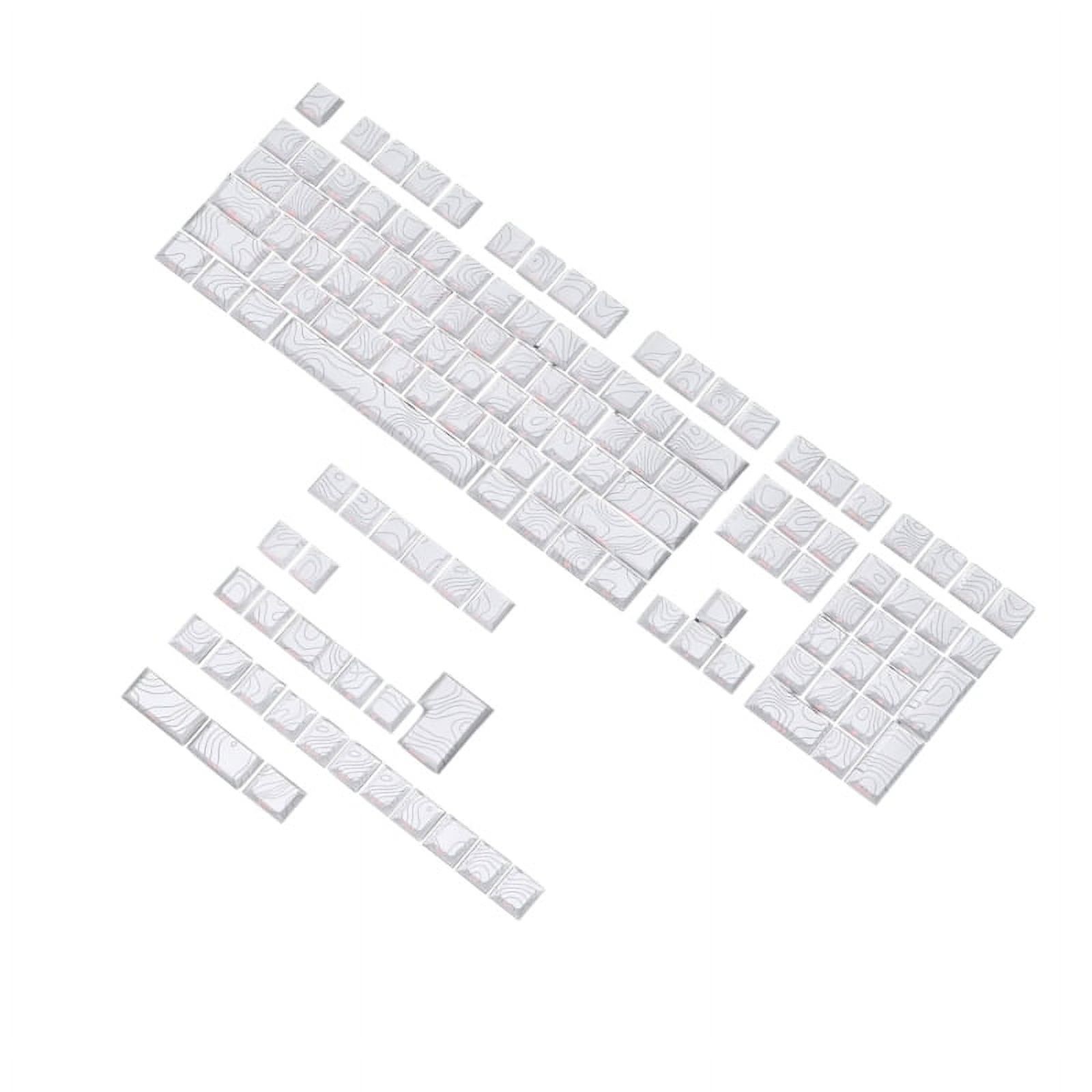 Side Engraved PBT Keycaps 136 Keys Keycap Set Cherry Height with Backlights Line Engravings for Mechanical Keyboards