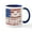 White/Navy Inside, variant on CafePress - Line Dance Line Dancing American Flag USA Gif Mugs - 11 oz Ceramic Mug - Novelty Coffee Tea Cup