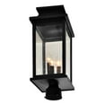 thumbnail image 3 of CWI Lighting Milford 3 Light Glass Outdoor Lantern Head in Black, 3 of 6