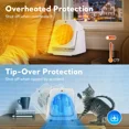 thumbnail image 7 of TRUSTECH Portable Cooling Fan, Desk Fan 2 in 1 Fan Heater Combo, 45° Tilt Air Circulator, 2 Speed, Safety Protection for Home Office, White, 7 of 7