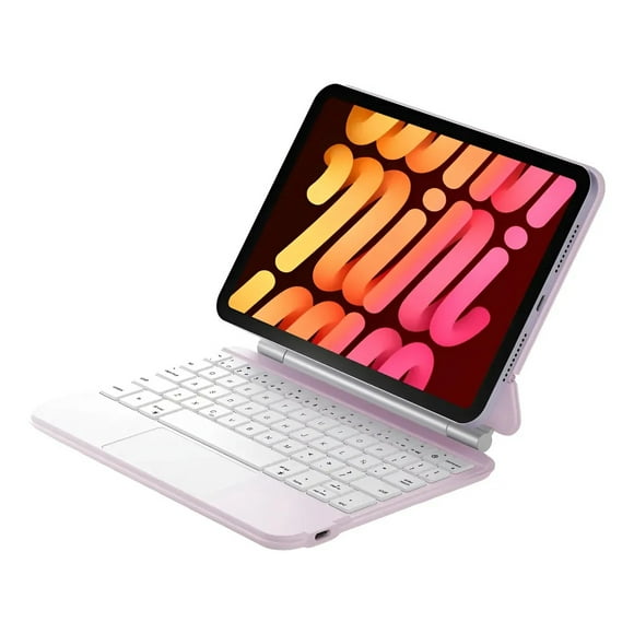Teclado Magic Keyboard Pro Para Ipad Mini 6/ A17 Pro Ñ Rosa.