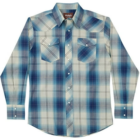 Wrangler - Big Men's Western Plaid Shirt