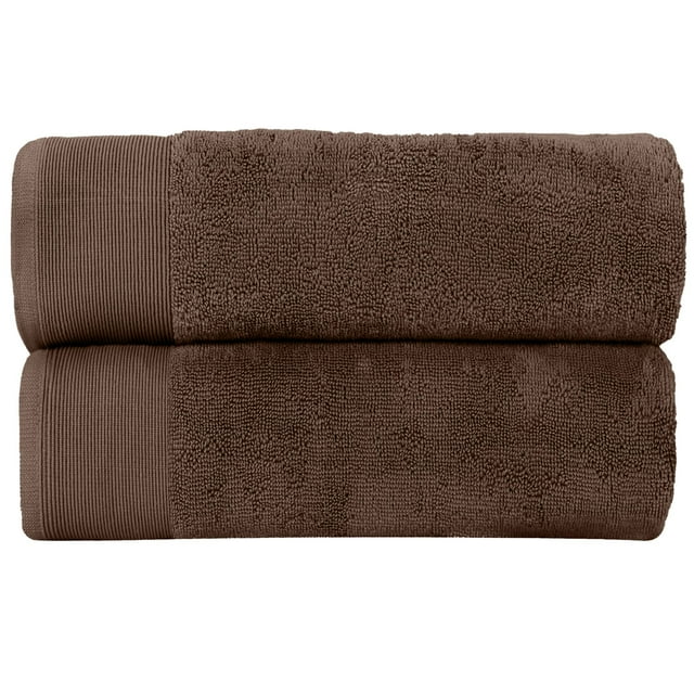 Fabstyles Super Soft Bath Sheets 2 Piece Set, Extra Large Bath towels, Chocolate