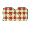 thumbnail image 2 of ZNDUO Red Retro Plaid Pattern Car SUV Windshield, Medium Size UV Rays and Heat Sun Visor Protector Foldable Sun Shade Car Windshield, 2 of 8
