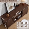 thumbnail image 4 of Joaxswe Modern Farmhouse with 2 Doors TV Stand, up to 65 inches, Rustic TV Stands for Bedroom, Walnut Wood Grain Finish, 4 of 11
