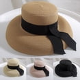 thumbnail image 6 of Chic Straw Hat Packable Cap Embellished with Textured Ribbon Travel Companion Reduce UV Harm Prevent, 6 of 8