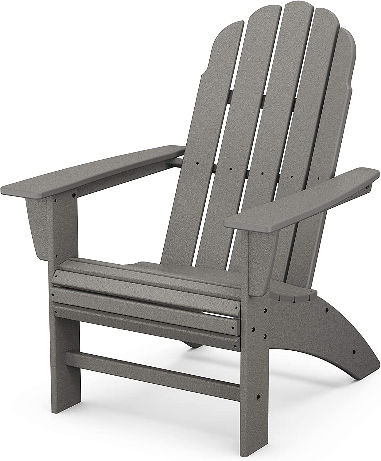 POLYWOOD Vineyard Curveback Outdoor Adirondack Chair in Slate Grey