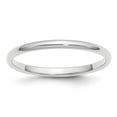 thumbnail image 6 of Platinum 2mm Half-Round Wedding Band Ring Size 7.5, 6 of 7