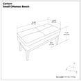 thumbnail image 6 of Carlson 27 inch Wide Mid Century Small Ottoman Bench in Distressed Black Vegan Faux Leather, 6 of 11