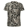 thumbnail image 5 of T Shirt For Men Grey Snakeskin T-Shirt Animal Print Male Hippie Summer Custom Tees Short Sleeves Awe, 5 of 7