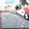 thumbnail image 3 of Safavieh Courtyard Connie Floral Indoor/Outdoor Area Rug, Natural/Blue, 4' x 5'7", 3 of 11