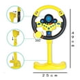 thumbnail image 2 of tredstone Simulated Steering Wheel for Kids Driving Controller W/Music and Light Yellow, 2 of 8