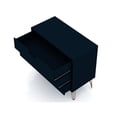 thumbnail image 6 of Pemberly Row 3-Drawer Mid-Century Wood Dresser in Tatiana Midnight Blue, 6 of 10