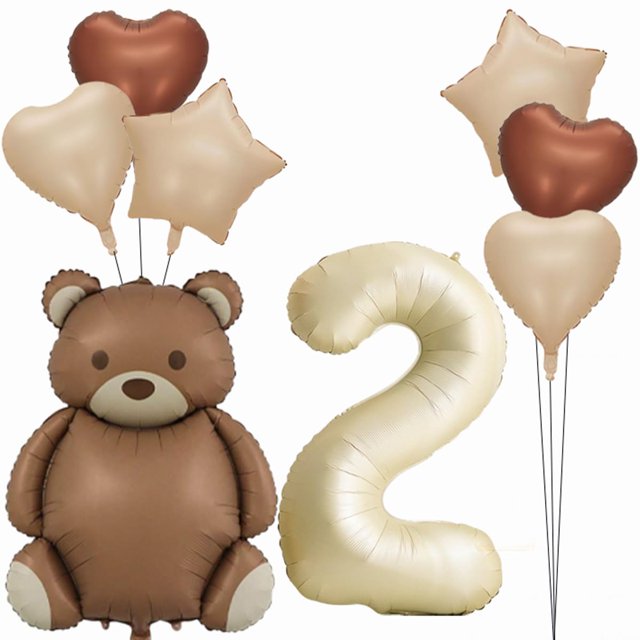 Set de globos inflables con forma de oso para decoración de cumpleaños PRELITER