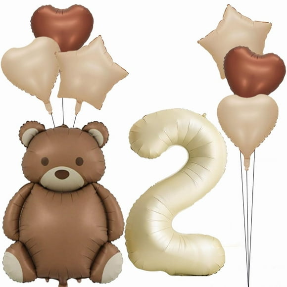 Set de globos inflables con forma de oso para decoración de cumpleaños PRELITER