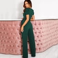 thumbnail image 3 of Combinaison de Mode pour Femmes en Denim Taille Haute Sans Manches Motif Cœur Dos Col Roulé (X5-GN1, L), Grand, 3 of 5