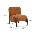 thumbnail image 3 of Briar Modern Boucle Upholstery Accent Chair with Solid Wood Frame, Brown, 3 of 8