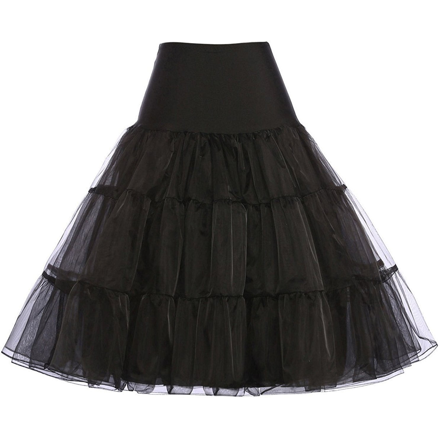Retro Short Petticoat Women Net Rockabilly White/Black Underskirt Skirt Slips 