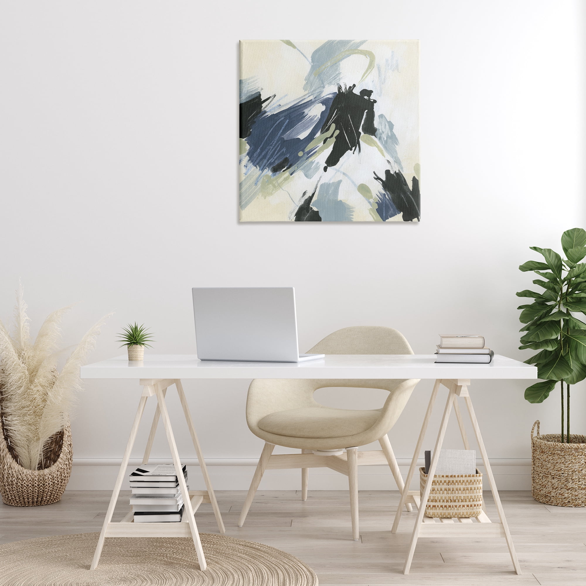 Stupell Industries Dynamic Abstract Pattern Abstract Painting Gallery Wrapped Canvas Art Print Wall Art, 30 x 30