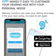Hearing Aids (Not Amplifiers), Bluetooth Rechargeable Hearing Aids for Seniors Adults, Superior Sound Quality OTC Smart Hearing Aid with Noise Cancellation, Bluetooth Enabled & App Control, 4 Modes