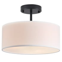 BESTOMINE Semi Flush Mount Ceiling Light,13 inch Modern 3-Light Ceiling Light Fixture,Black Semi Flush Mount Light Fixture,Mondern Flush Mount Lighting for Bedroom,Dinning Room and Hallway