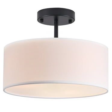 BESTOMINE Semi Flush Mount Ceiling Light,13 inch Modern 3-Light Ceiling Light Fixture,Black Semi Flush Mount Light Fixture,Mondern Flush Mount Lighting for Bedroom,Dinning Room and Hallway