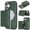 Green, variant on ELEHOLD Wallet Case for iPhone 16 Plus, Shockproof Magnetic Leather Case with Card Holders & Stand,Black