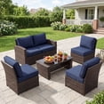 thumbnail image 4 of Aoodor 24 x 24 Inch Sunbrella Fabric Outdoor Deep Seat Cushion, Water-Resistant & Fade-Resistant Sunbrella Fabric Outdoor 6'' Thick Cushion with Pocket Springs for Patio Chair, Sofa, and Couch, 4 of 11