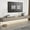 Khaki, variant on Modern Floating TV Stand | Wall-Mounted Entertainment Media Console | Large Storage TV Bench for Living Room & Office (Black, 55.1'')