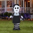 thumbnail image 2 of Gemmy Airblown Inflatable Outdoor Lifeless Girl w/Doll OPP, 6.5 ft Tall, Black, 2 of 2