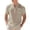Khaki, variant on Mens Shirts Casual Henley Short Sleeve Everyday Solid Color Shirt Vintage Mens Preppy Clothes Grey XXXL