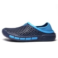 thumbnail image 2 of EliteGoogv Mens Clogs Breathable On Sandals Lightweight Outdoor Walking Shoes Non Flat Beach Shoes Summer Spring Fall Casual Footwear Blue US :8.5, 2 of 9