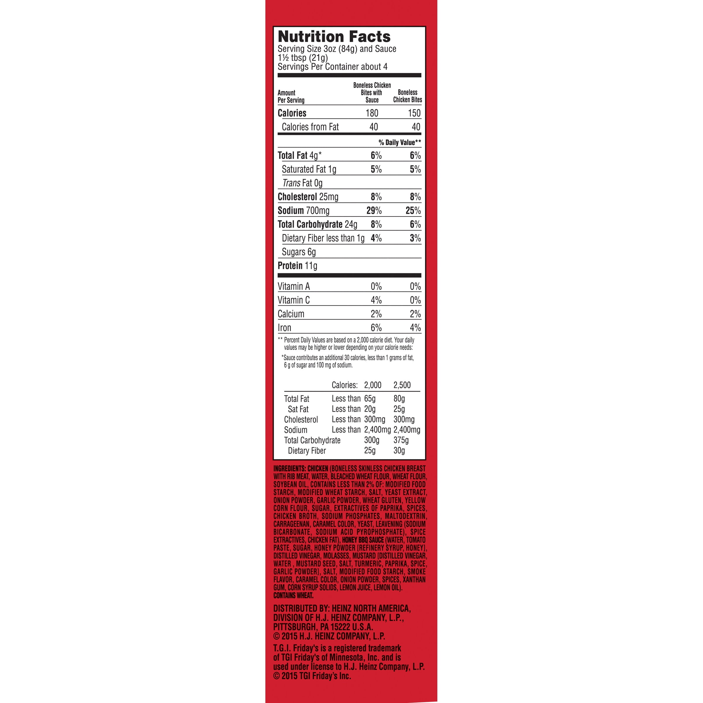 Tgi Fridays Honey Bbq Boneless Chicken Bites Frozen Snacks 15 Oz Box Walmart Com Walmart Com