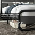 thumbnail image 4 of Allewie Full Size Metal Platform Bed Frame with Wooden Headboard & Footboard, Black, 4 of 7