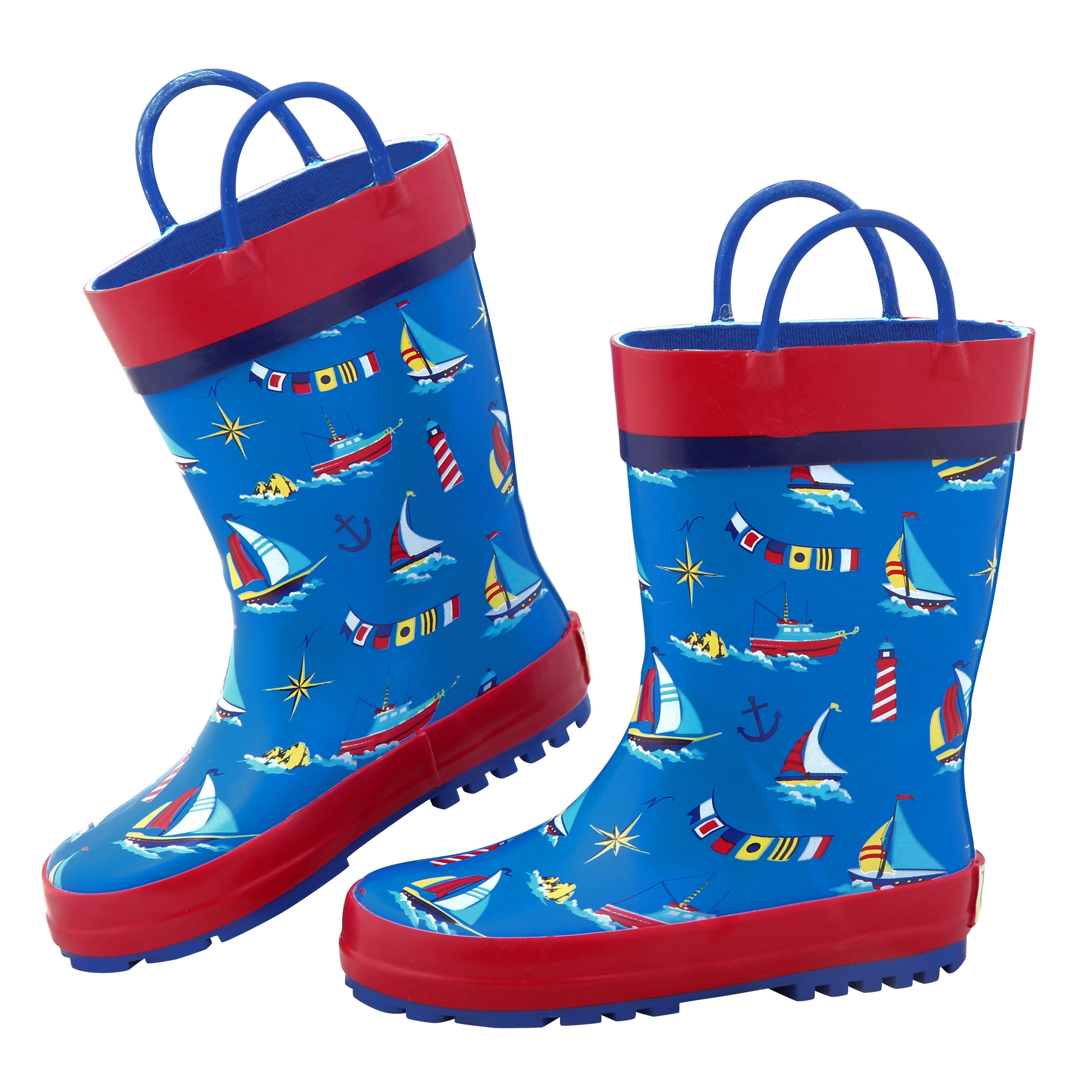 Childrens Kids Heart Pattern Wellies Wellingtons Rain Boots