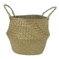 Seagrass Basket with Handles 3 Sizes Woven Basket for Plants, Belly