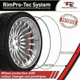 thumbnail image 4 of RimPro-Tec Wheel Bands Best Rim Protectors for Car - Car Wheel Hub Rim Scratch Prevention Edge Protector - Rim Guards for Car Wheels - Black Track/Red Pinstripe Fit From 12" to 22” Set of Wheels, 4 of 7